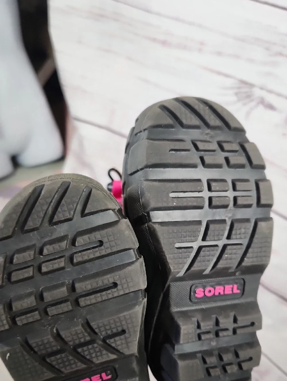 Sorel Kids Pink and Black Waterproof Snow Boots